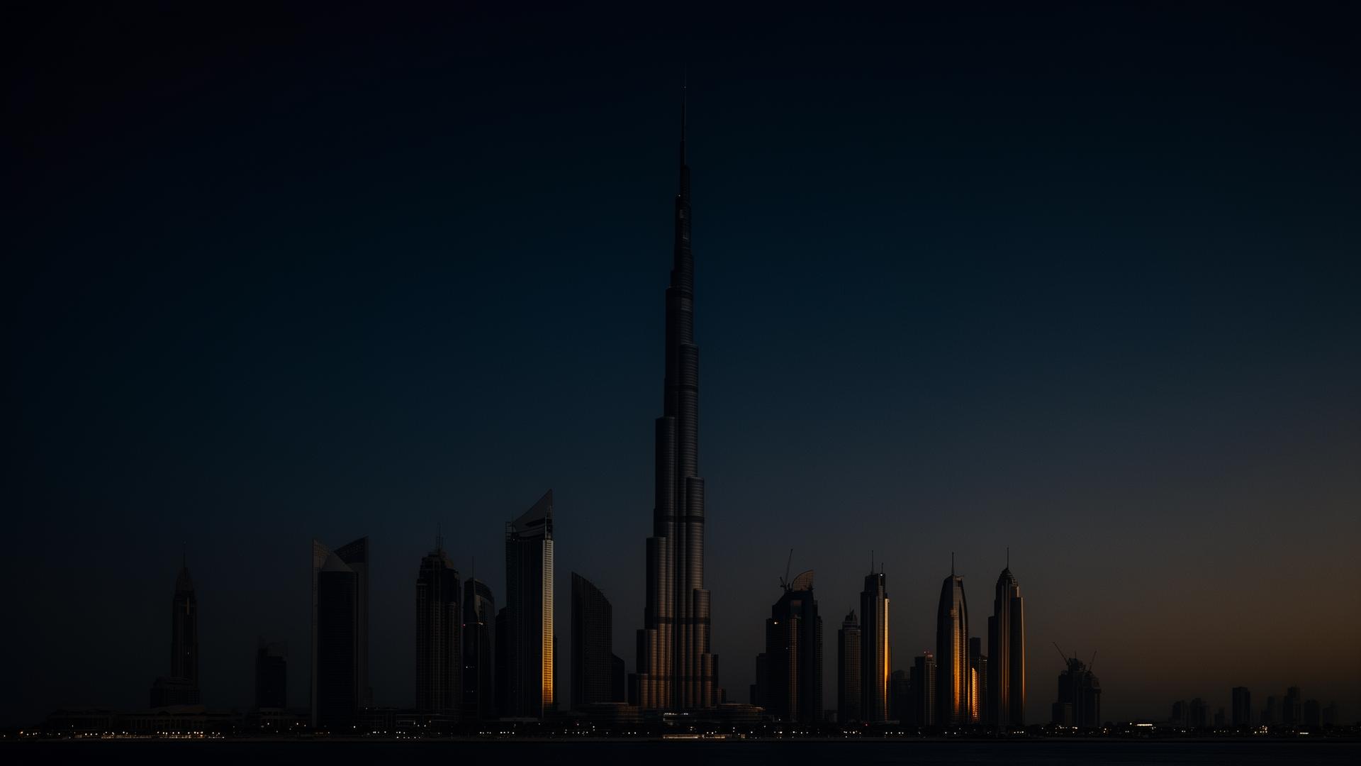 Dubai skyline at dusk